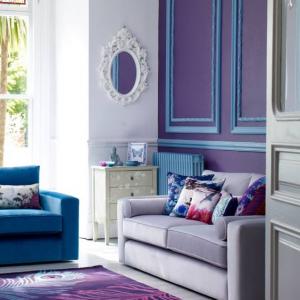 Inspiration salon jeux bleu et violet- Contrastes