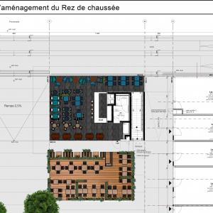 Etude - Restaurant - Côte de nacre - Calvados - Plan du rez-de-chaussée