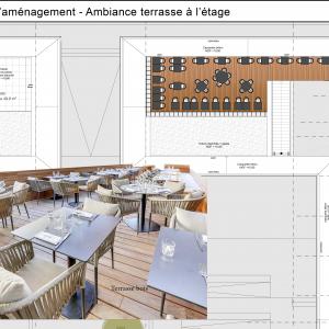 Etude - Restaurant - Côte de nacre - Calvados - Plan de l'étage